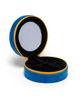 Velvet Jewelry Zip Case / Organizer - Caviar Tin - Blue