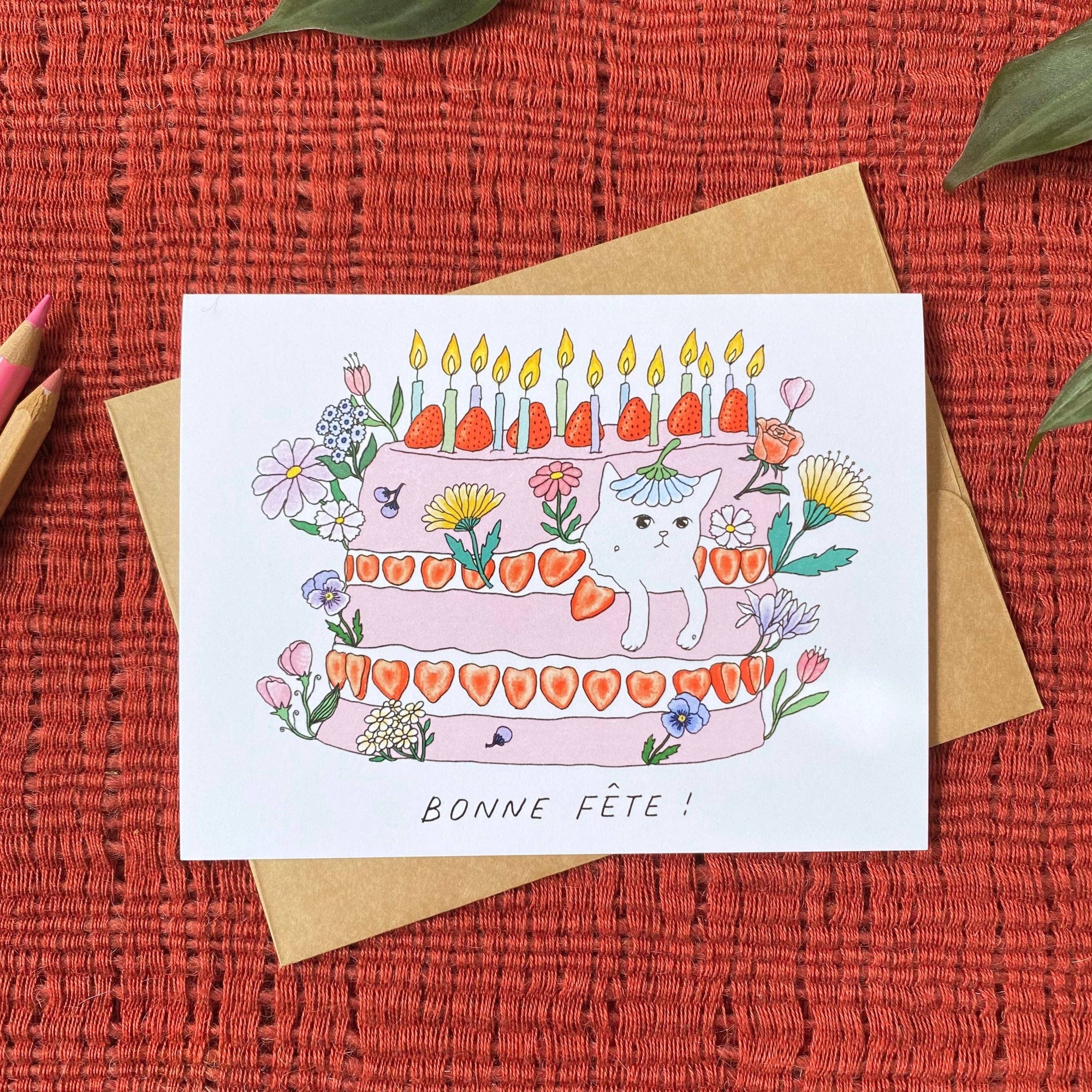 Cat Cake - Birthday Card