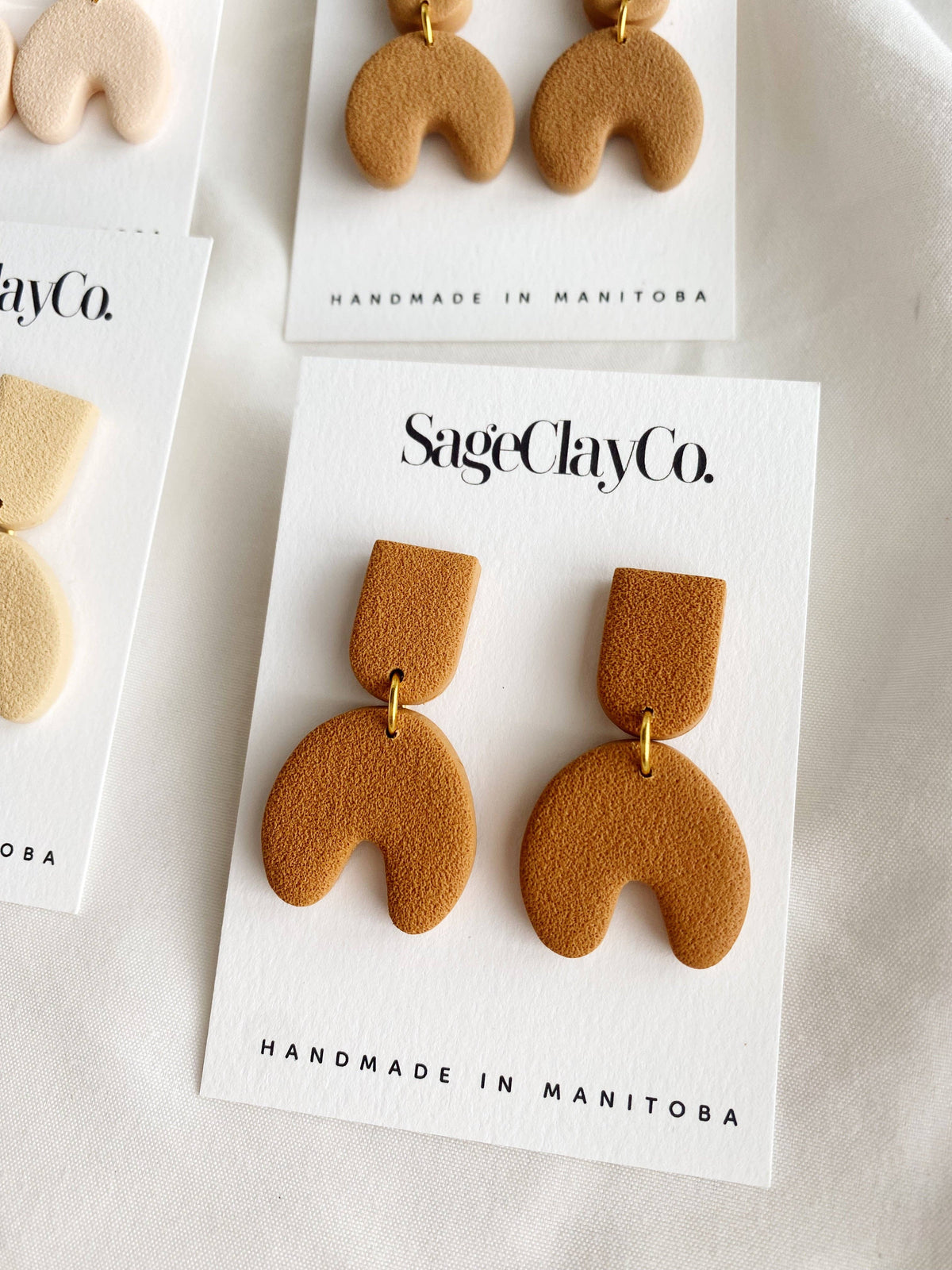 Myla Clay Earrings | Ochre