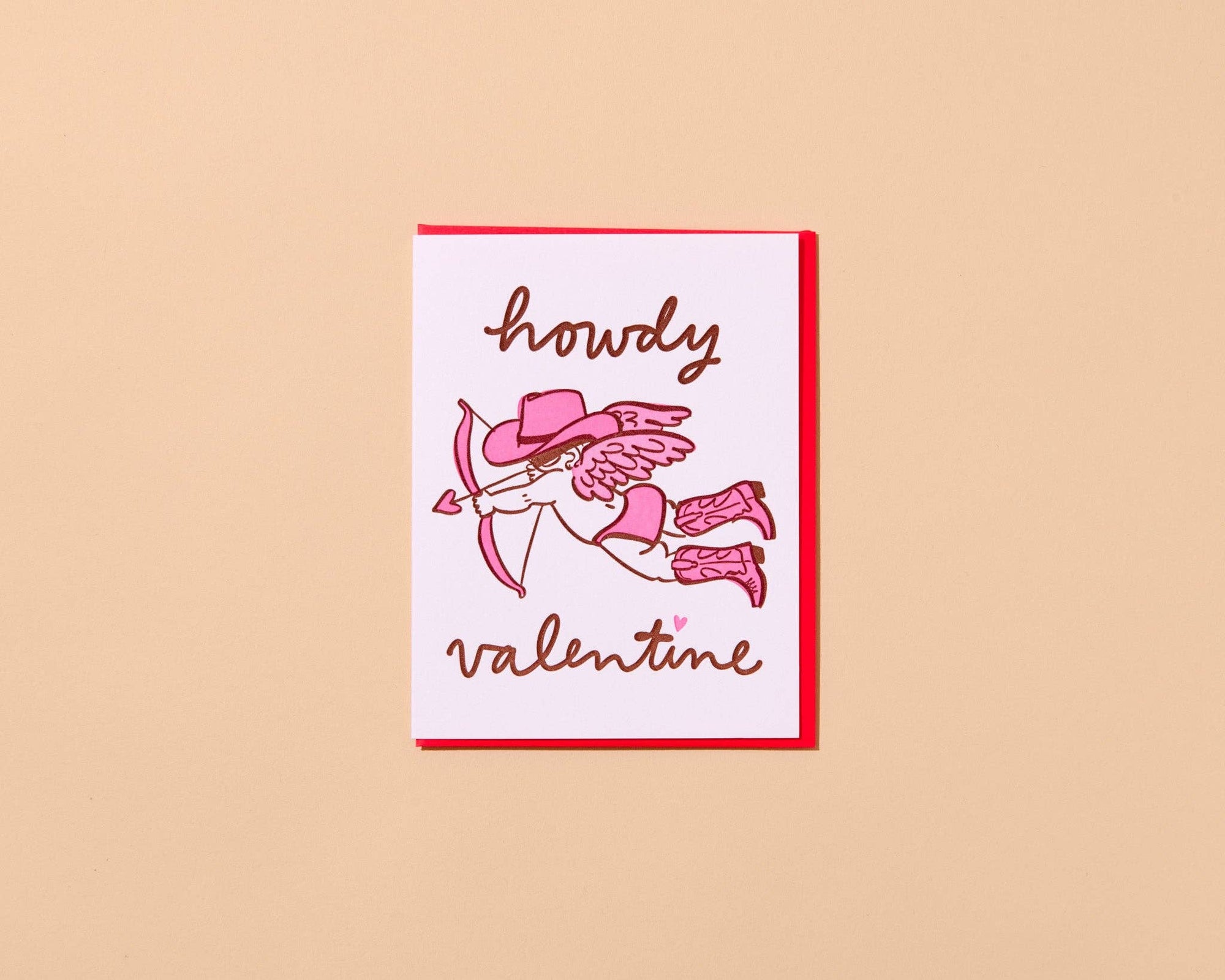 Howdy Cupid Western  | Greeting Card