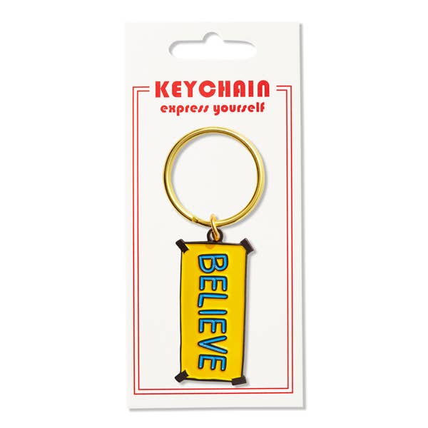 Believe Sign Keychain