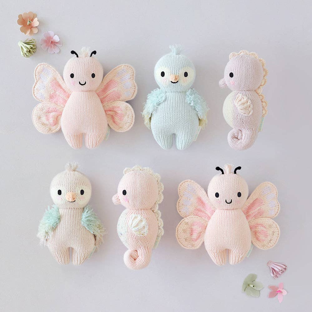 Baby Seahorse (lilac) | Hand-Knit Doll