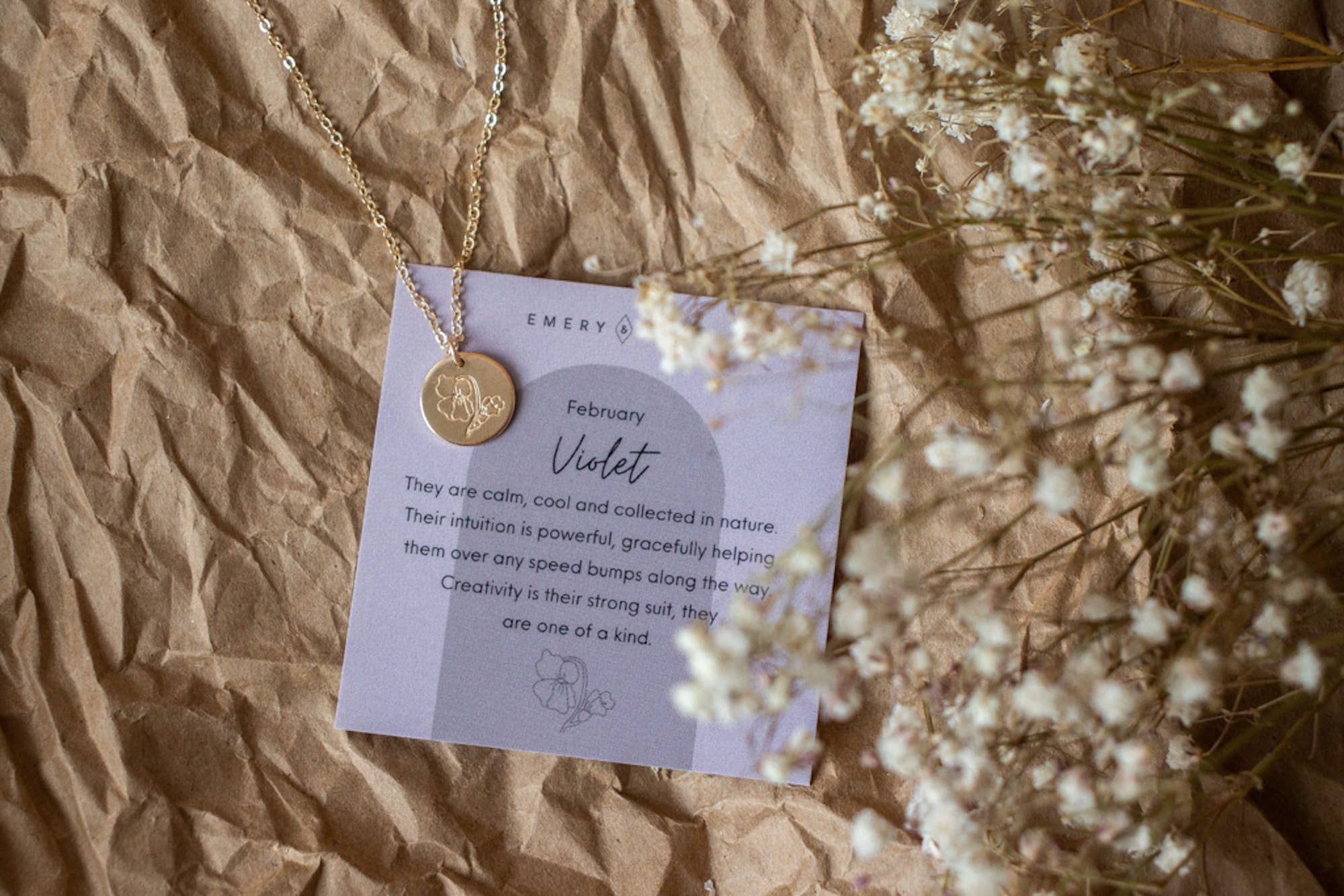 Birth Flower Necklace