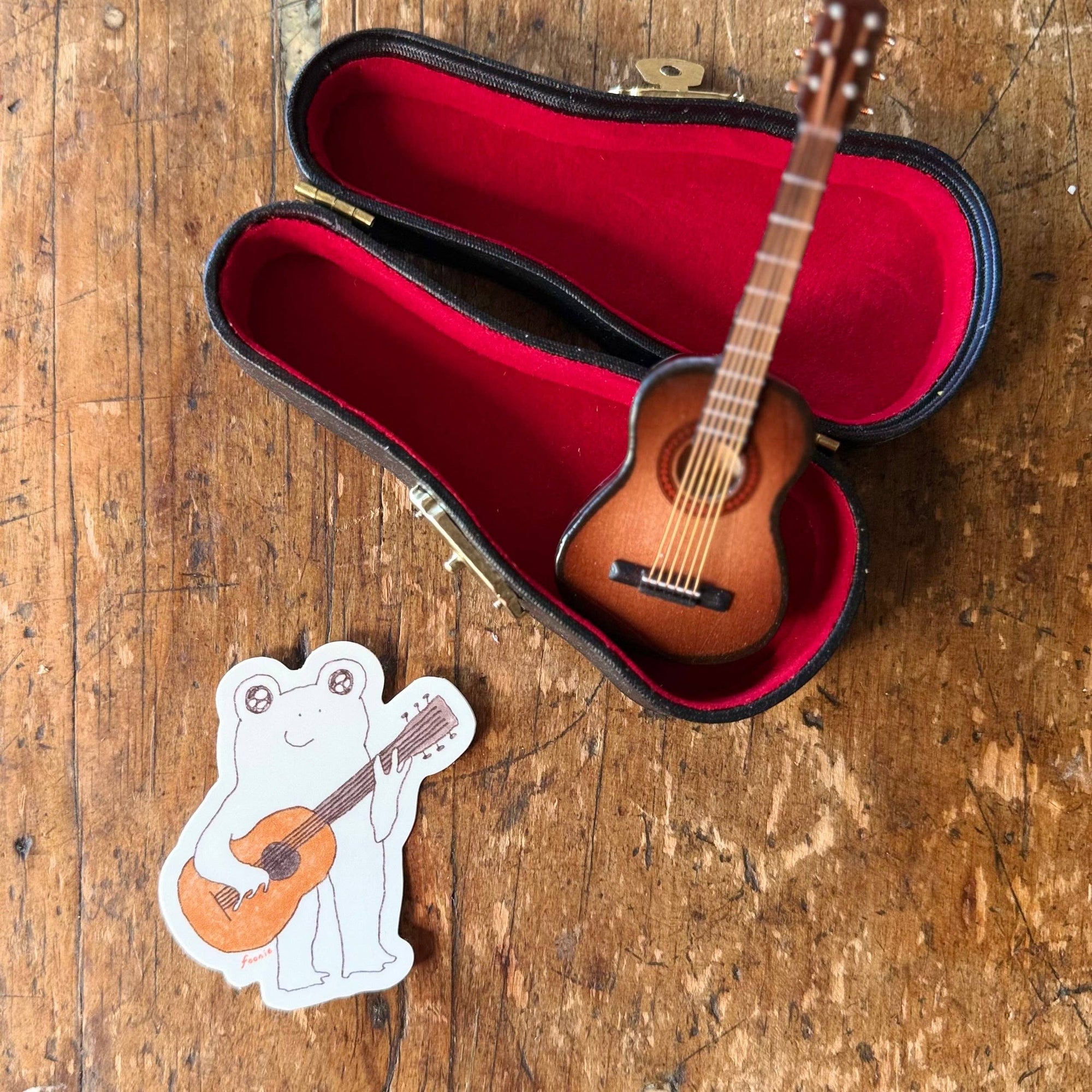 Guitar Frog Sticker