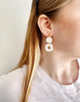 Harper Clay Earrings | Linen