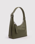 Mini Recycled Leather Shoulder Bag - Loden