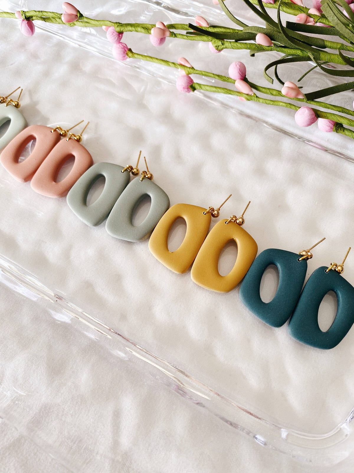 Dani Clay Earrings | Dried Sage