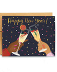 Champagne New Year Floral - Greeting Card