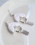 Art Deco Earrings: Ivory