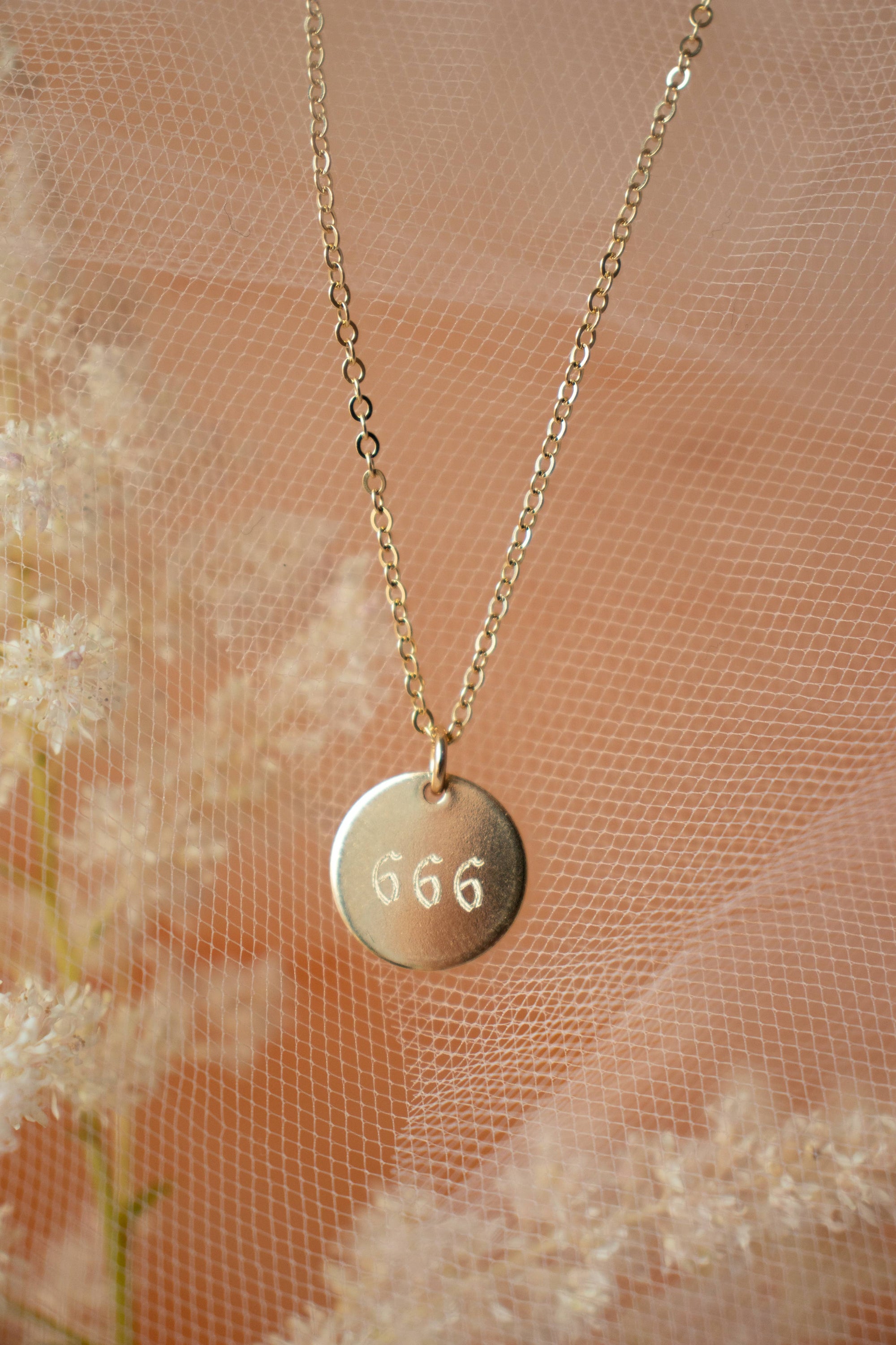 Round Angel Number Necklace
