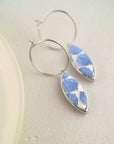 Ellipse Pendant Hoop Earrings