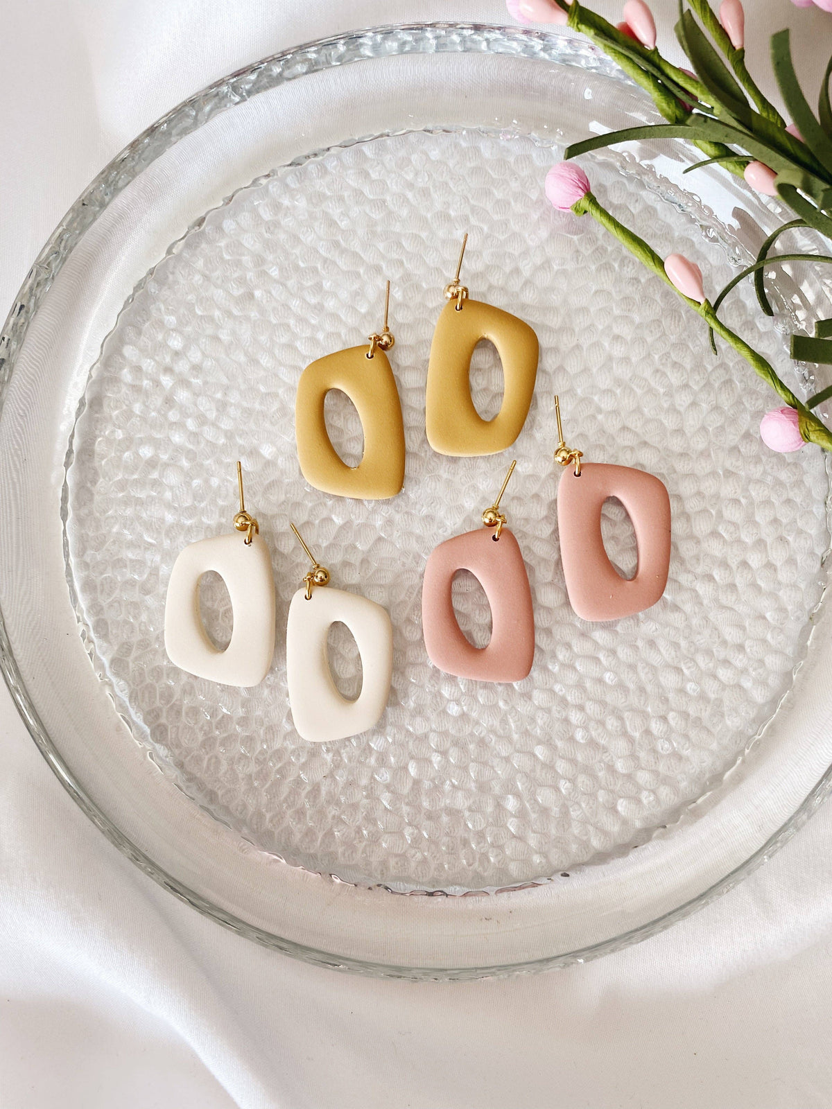 Dani Clay Earrings | Dried Sage
