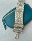 Crossbody Handbag:  Turquoise Leather