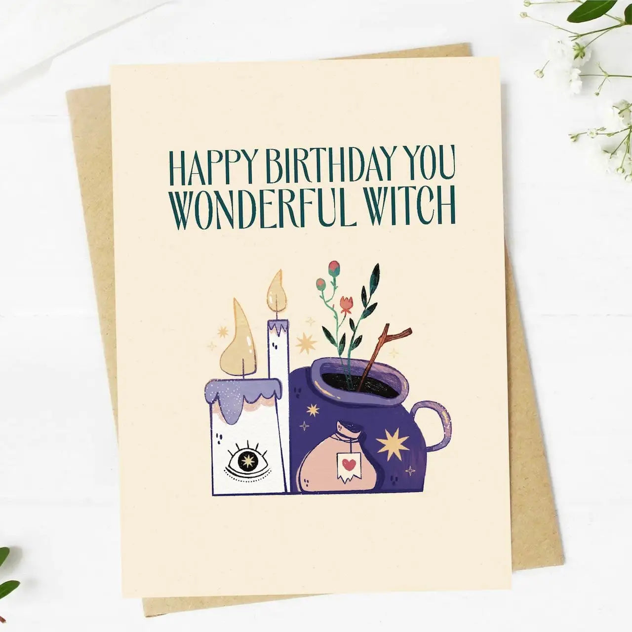 Happy Birthday Wonderful Witch - Greeting Card