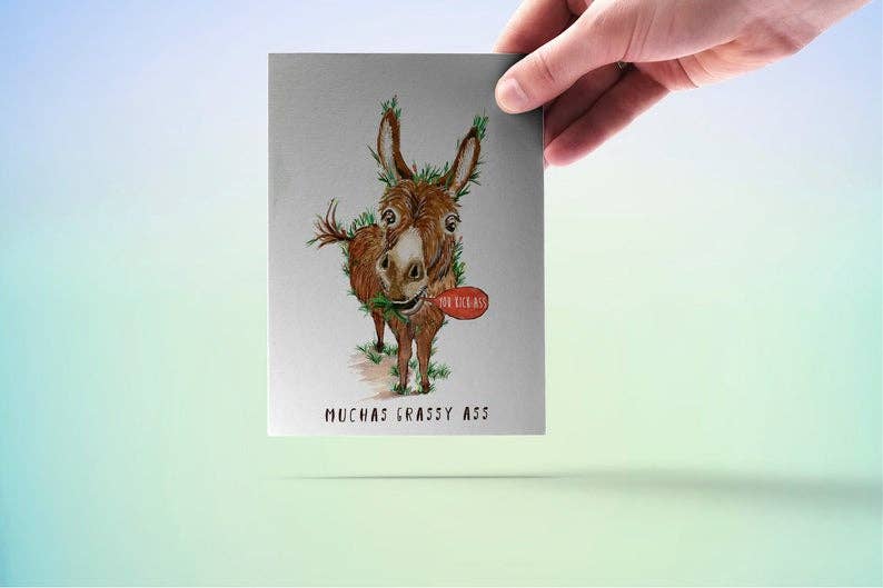 Grassy Ass Thanks - Funny Thank You Card