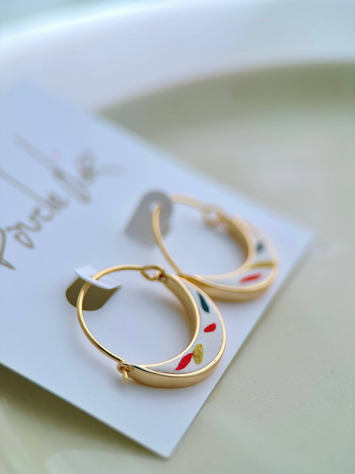 Half-Moon Earrings: Confetti