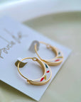 Half-Moon Earrings: Confetti