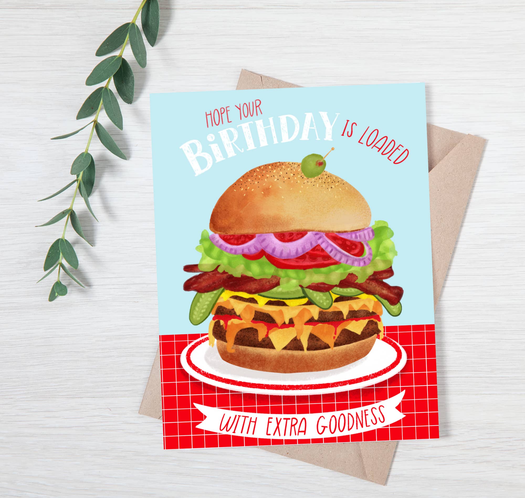 Cheese Burger Birthday Card | Greeting Card