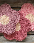 Daisy Mug Rug | Pink