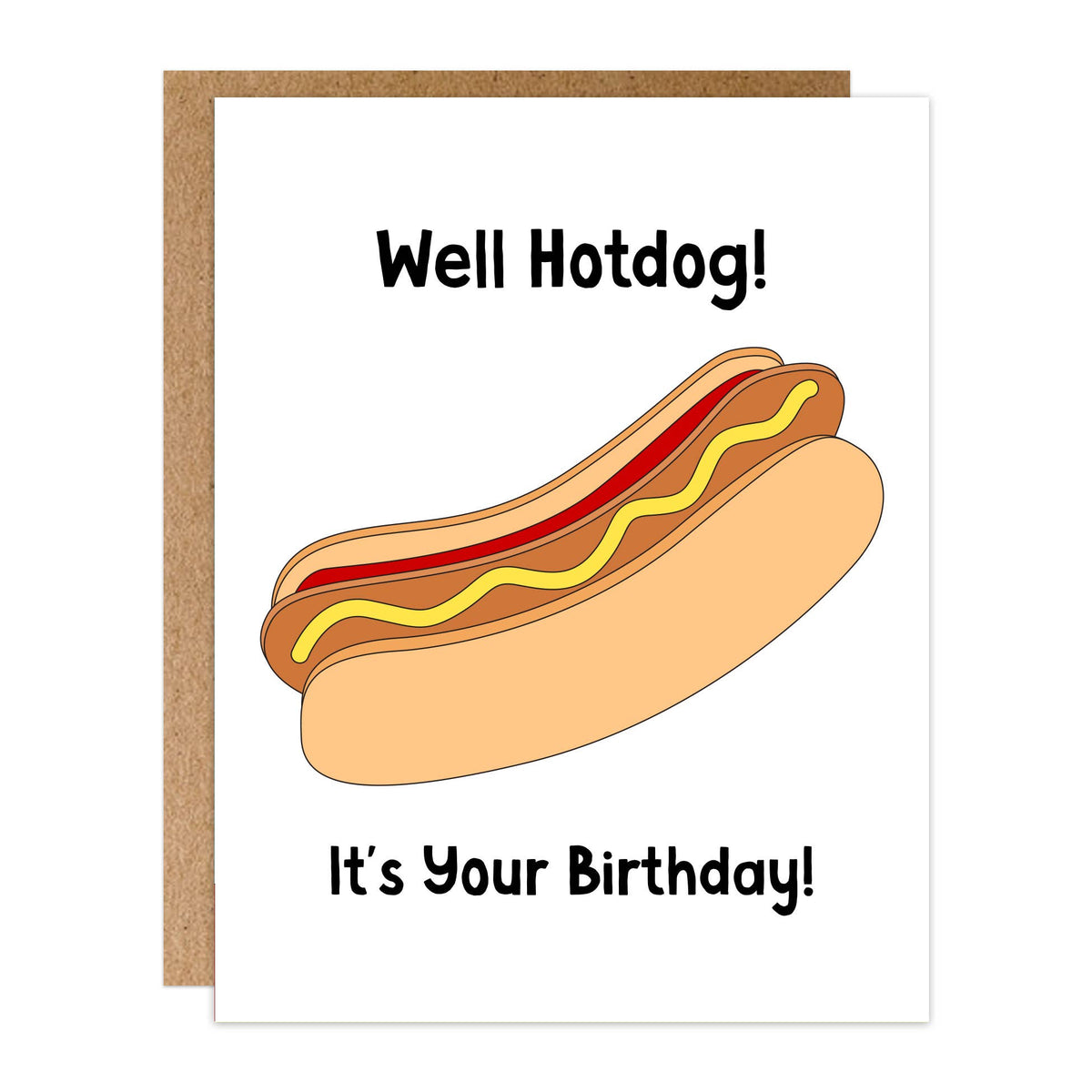 Hotdog Birthday Card