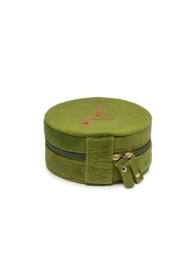 Velvet Jewelry Organizer - Martini - Olive
