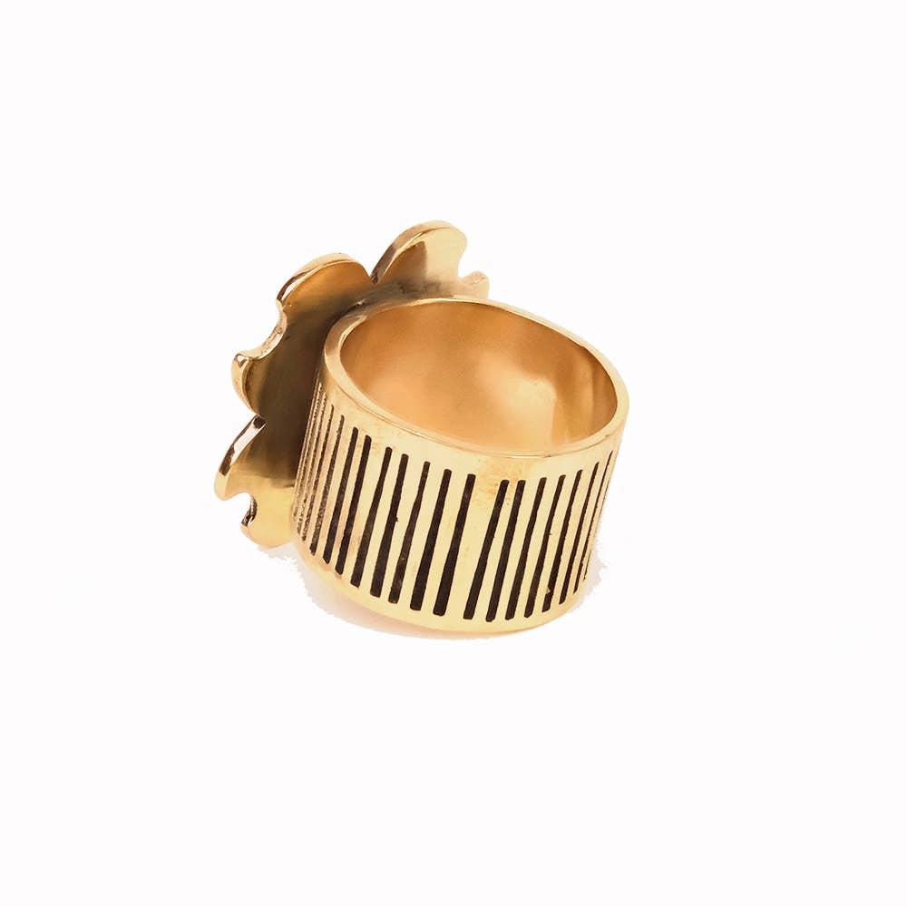 Brass Bandana Slide Ring | Amy