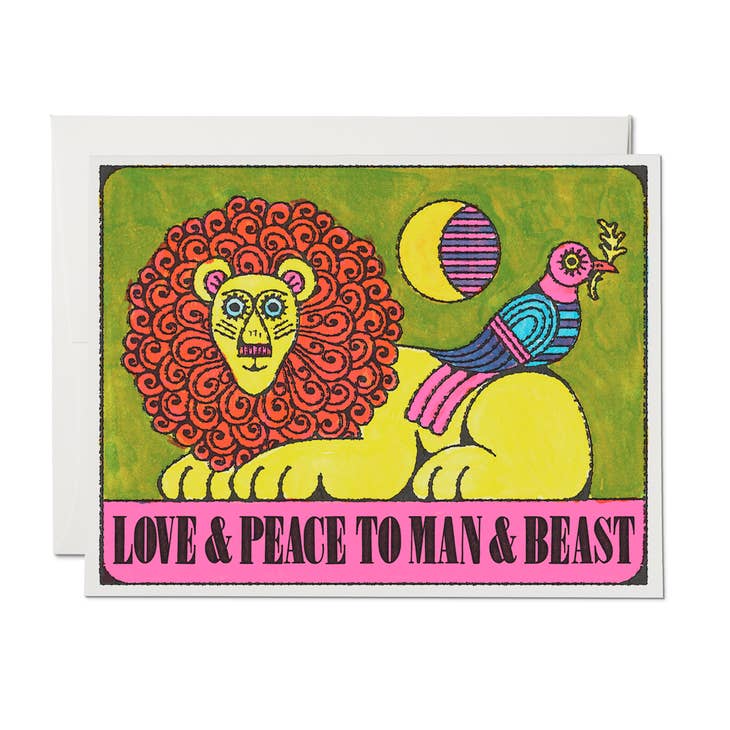 Man &amp; Beast - Greeting Card