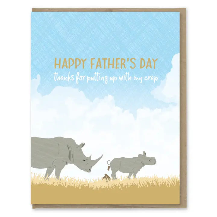 Putting Up with Crap Dad | Greeting Card