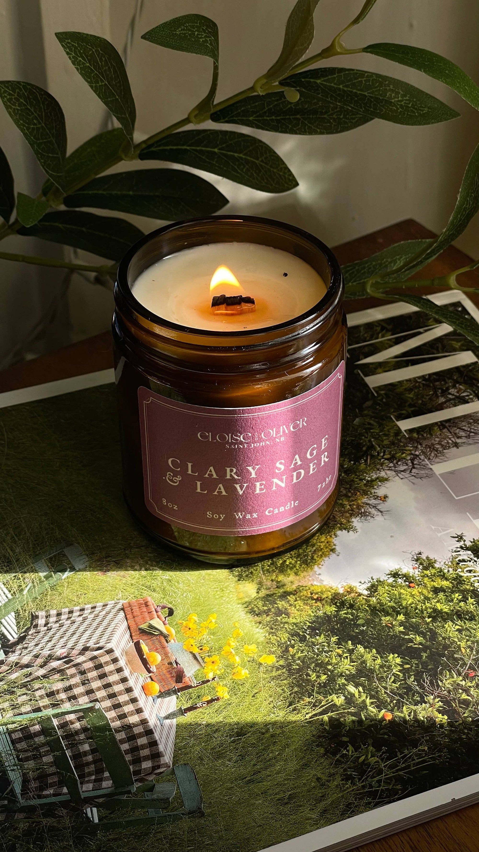 Clary Sage and Lavender Scented Candle