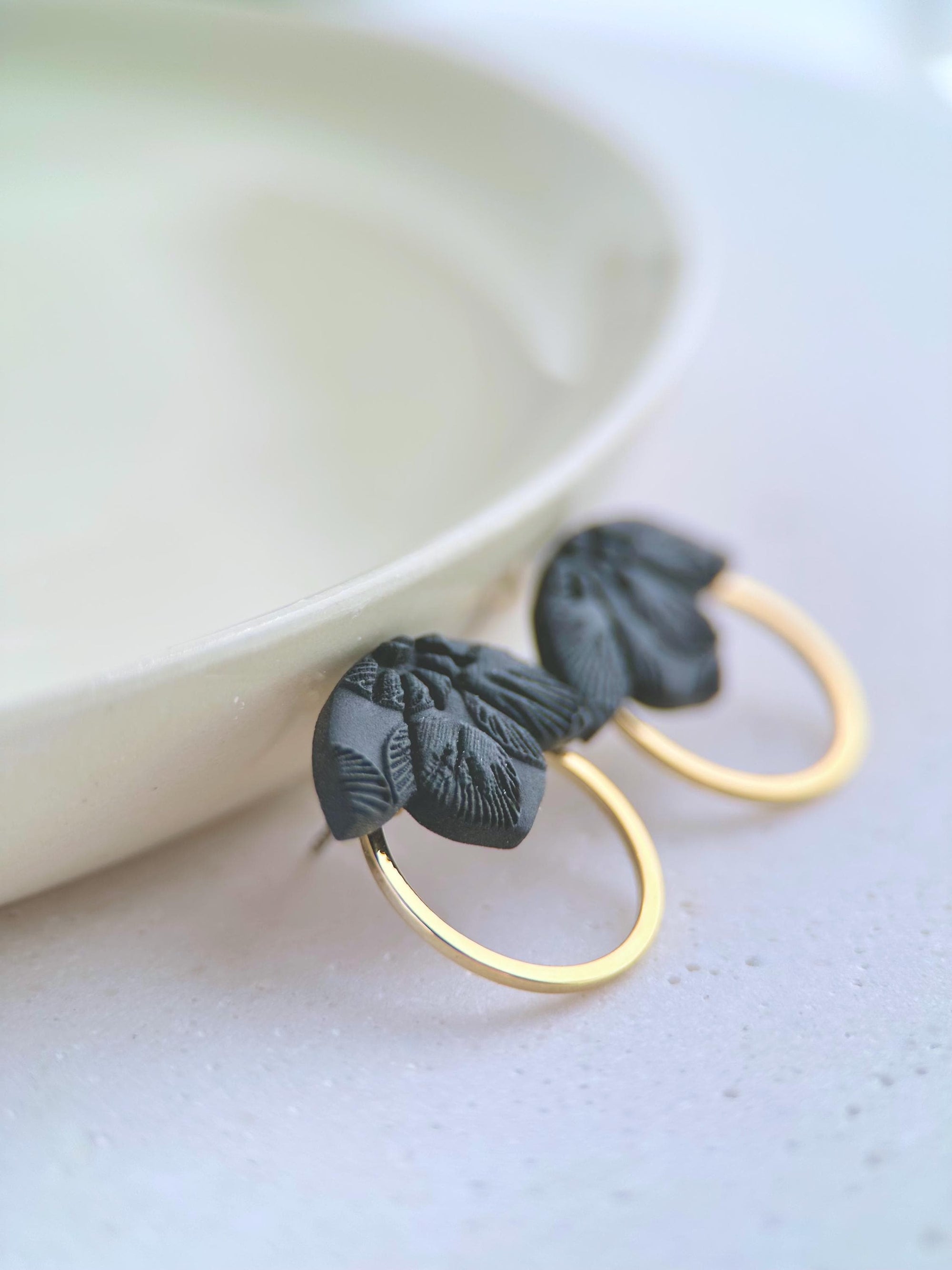 Cherry Blossom Ear Jacket: Ivory
