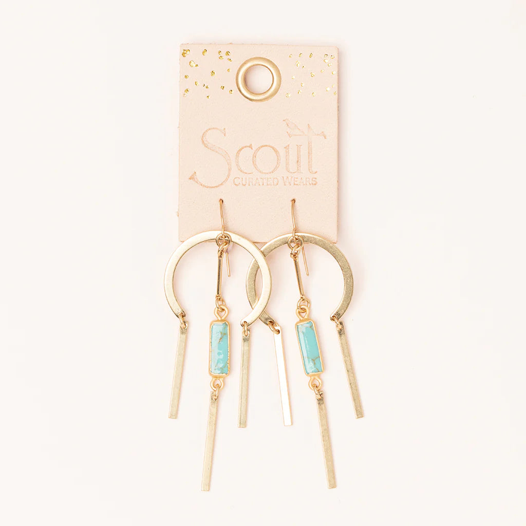 Dream Stone Earring | Labradorite/Gold