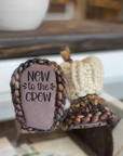 Popknits | Knitted Baby Booties: Dark Multi