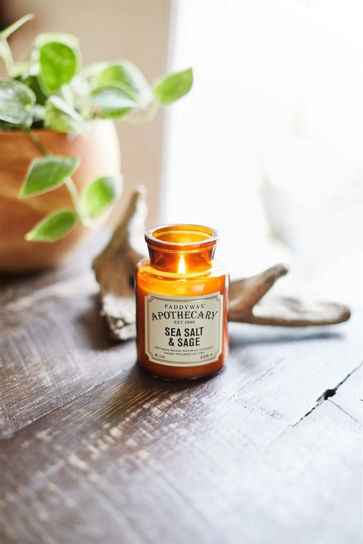 Sea Salt &amp; Sage Apothecary 8 oz Candle