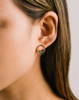 Aria Stud Earrings - Emerald