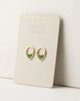 Aria Stud Earrings - Emerald