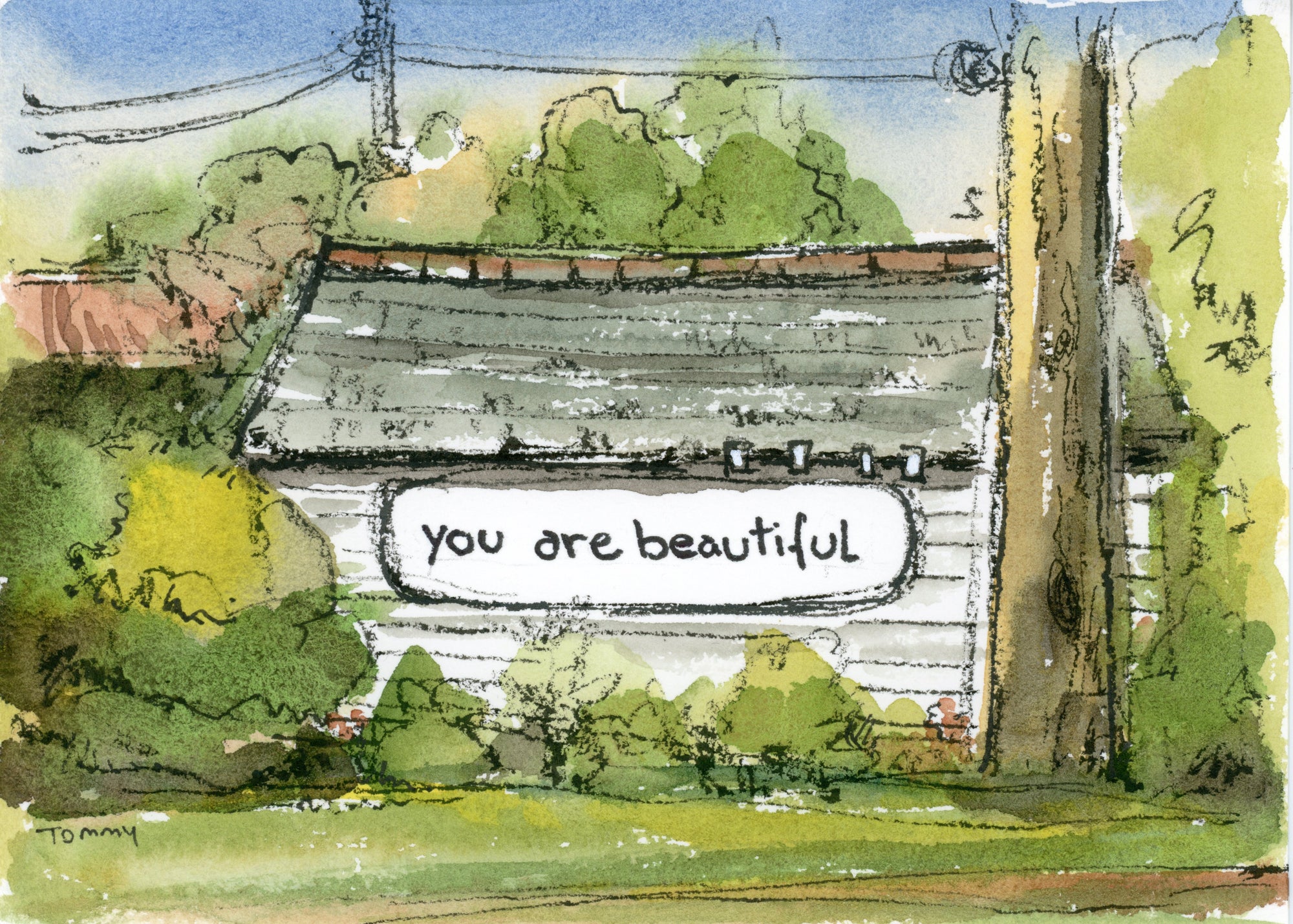 You are beautiful Byron St Print