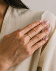 Chevron CZ Ring