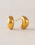 Crest Dome Hoop Earrings | Gold