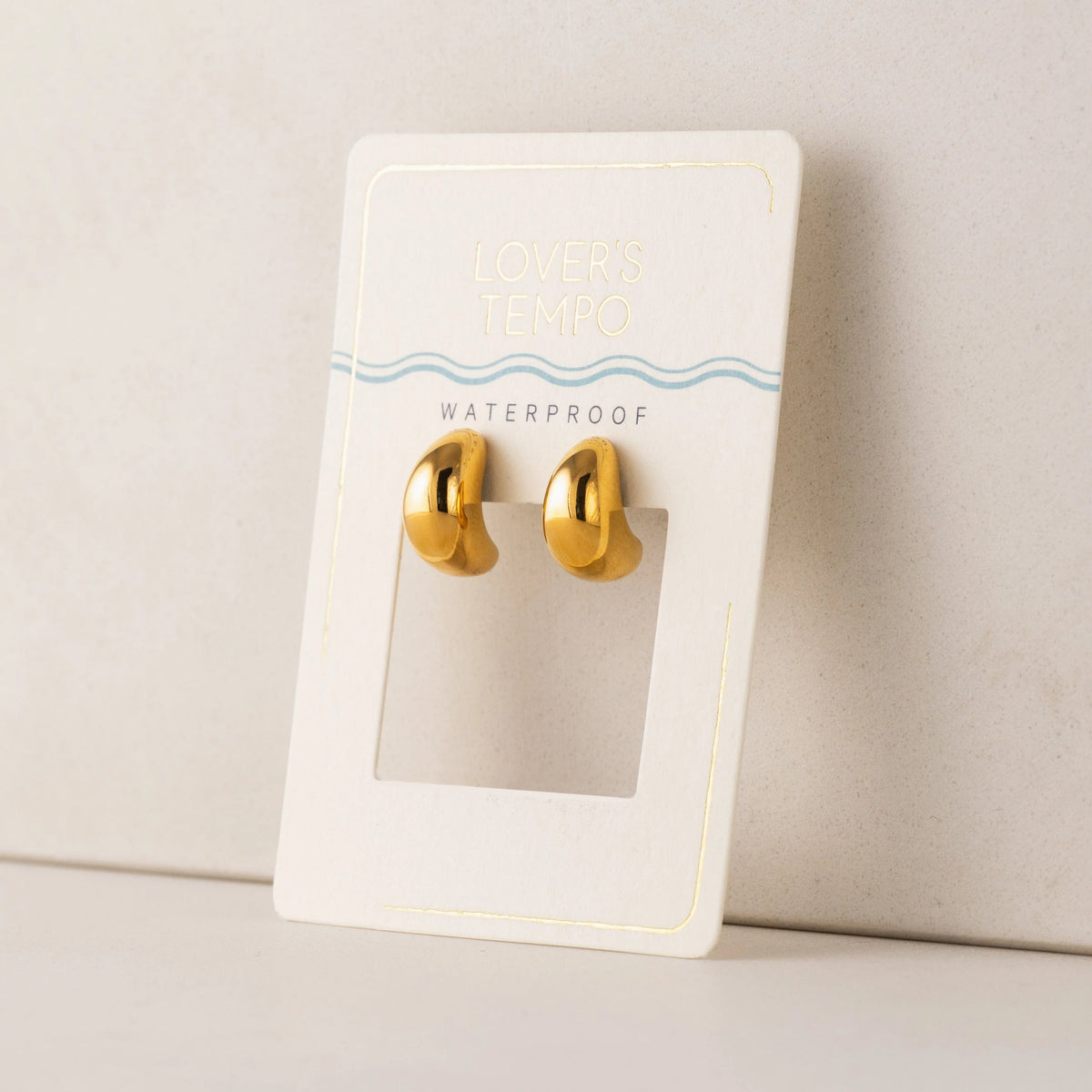Crest Dome Hoop Earrings | Gold