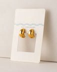 Crest Dome Hoop Earrings | Gold