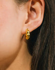 Croissant Puff Hoop Earrings