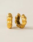 Croissant Puff Hoop Earrings
