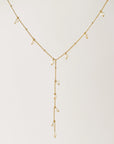 Dot Pearl Lariat Necklace