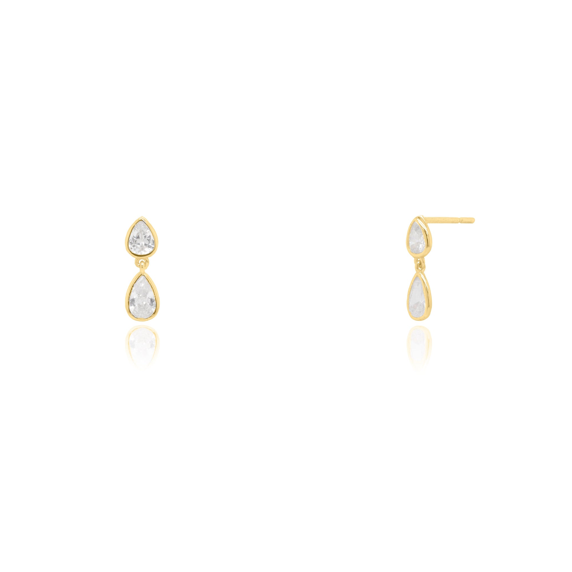 Pear Dangle Drop Studs