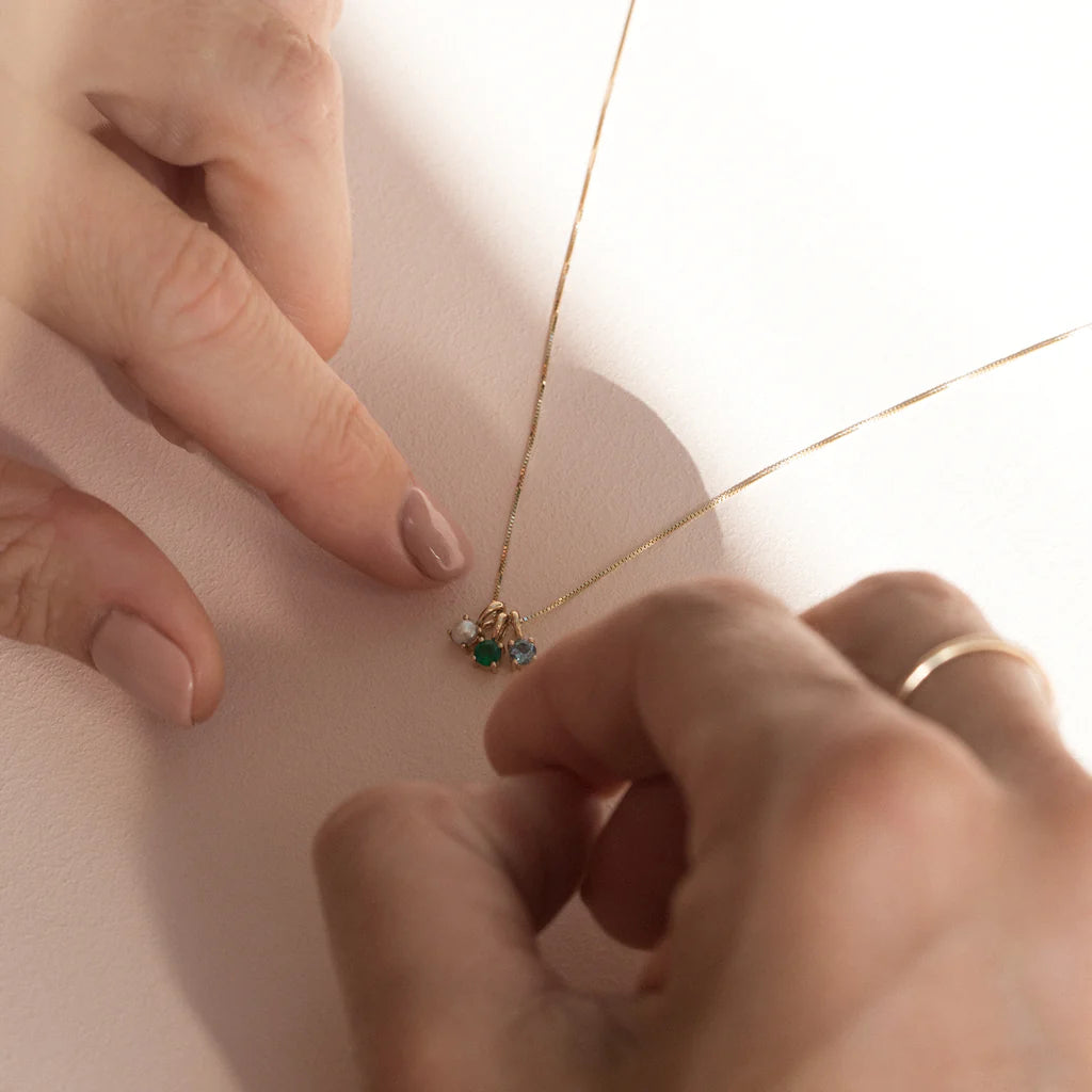 Sapphire Element Necklace | 14k Gold