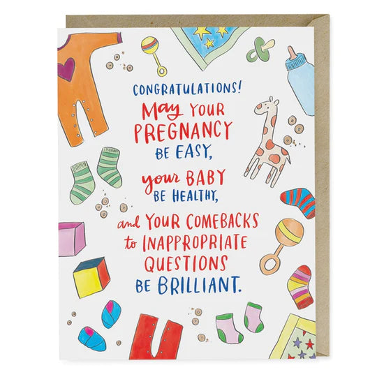Inappropriate Questions - Greeting Card