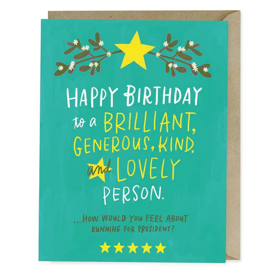 Birthday President - Greeting Card