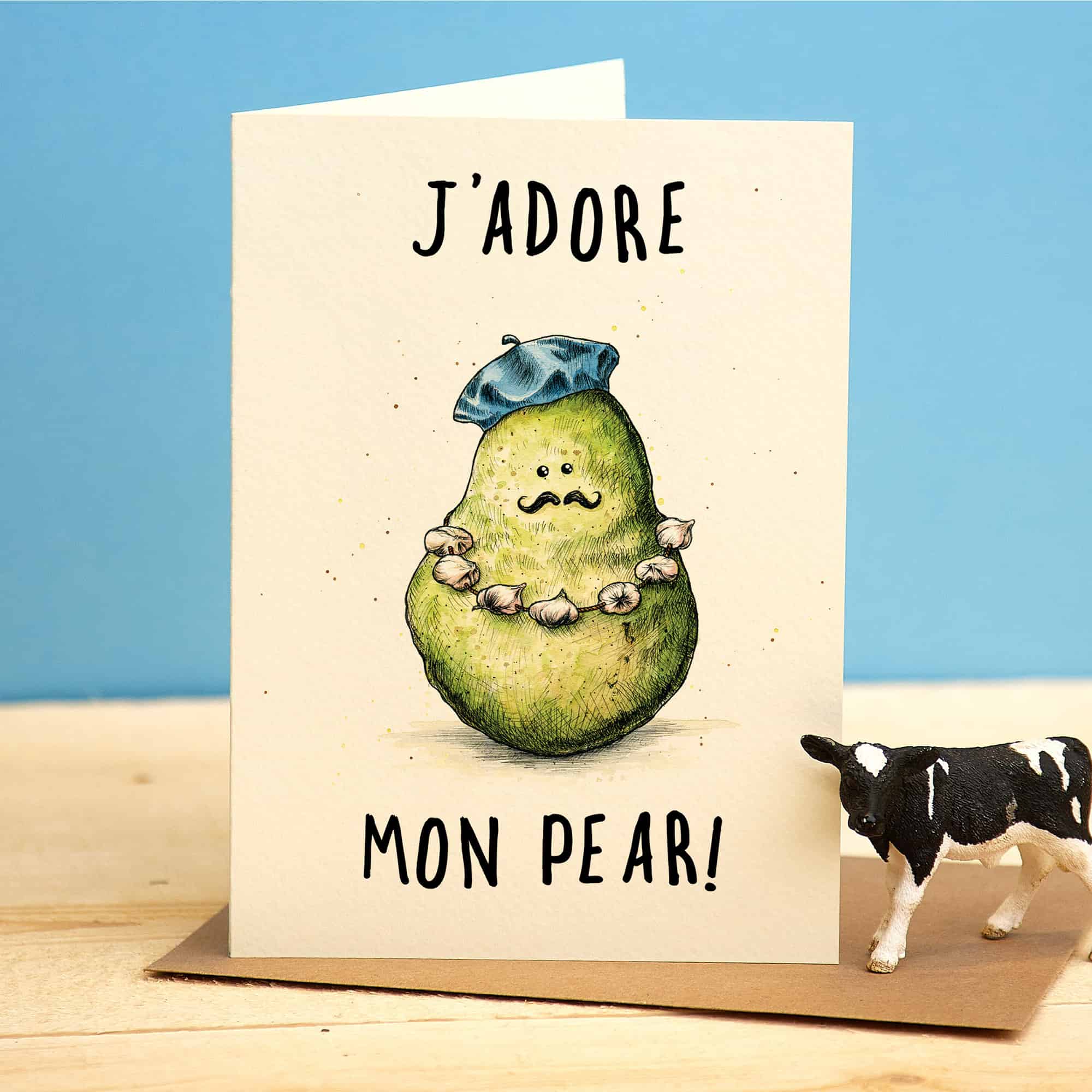 J&#39;adore Mon Pear | Greeting Card