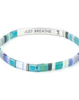 Good Karma Bracelet | Just Breathe Turquoise/Green/Silver