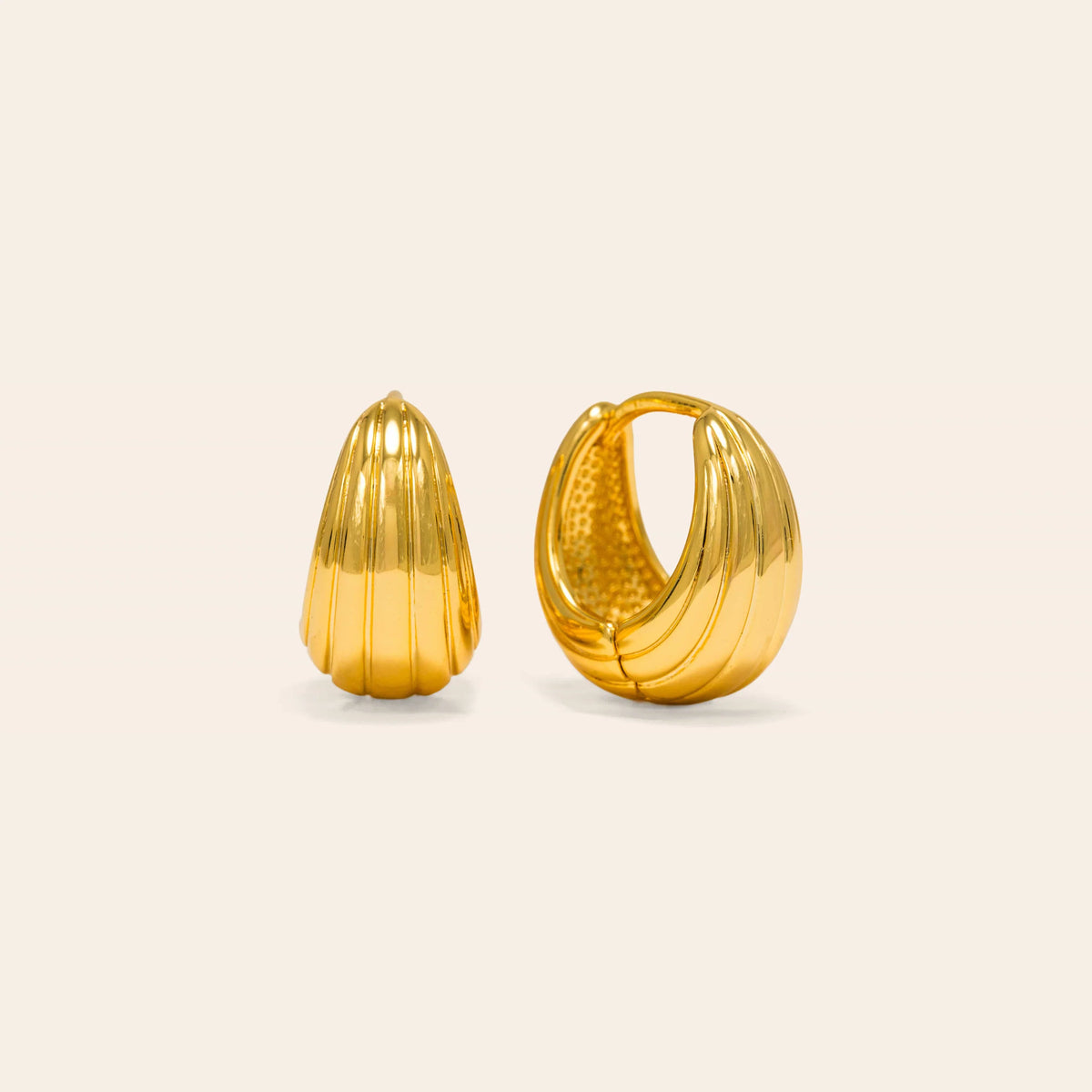 Groove Teardrop Hoop Earrings